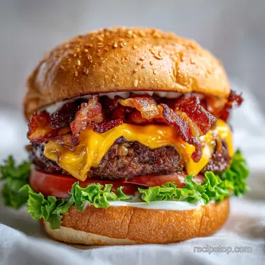 Crack Burger Your New Go-To Burger Recipe with Bacon in 25 Minutes Recipe Card