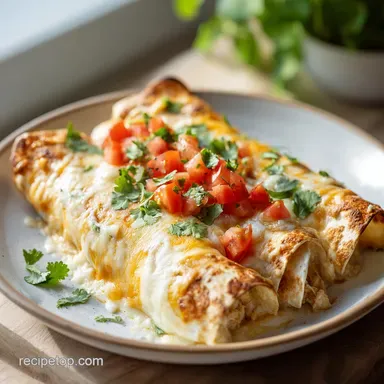 Cream Cheese Chicken Enchiladas Recipe for 6 Servings Recipe Card