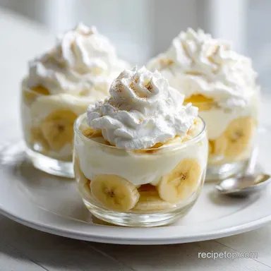 Banana Pudding Cups for 8 Servings with Vanilla Wafers Recipe Card