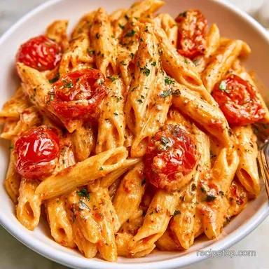 Creamy Cherry Tomato Pasta in 30 Minutes Recipe Card