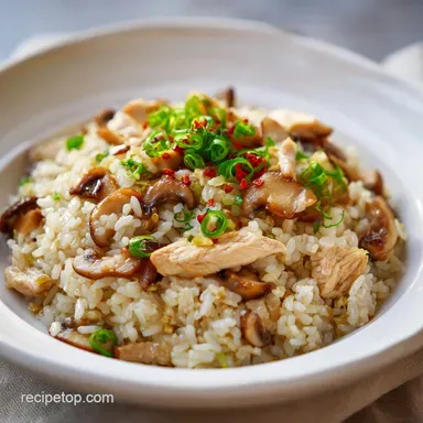 Creamy Chicken Mushroom Rice Recipe in 40 Minutes
