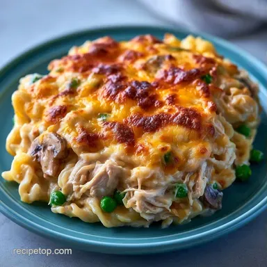 Chicken Tetrazzini with Egg Noodles Recipe Card