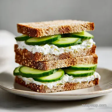 Refreshing Cucumber Sandwich Recipe with Cream (Yields 4) Recipe Card