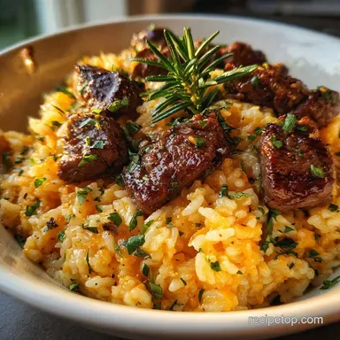 Creamy Garlic Butter Beef and Cheddar One-Pot Recipe