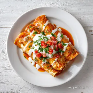 Chicken Enchilada with Sour Cream Sauce for 6 Servings Recipe Card