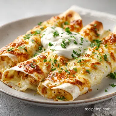 Chicken Enchilada with Sour Cream Sauce for 6 Servings