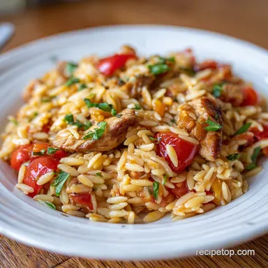 One Pot Creamy Orzo Chicken Recipe in 30 Min