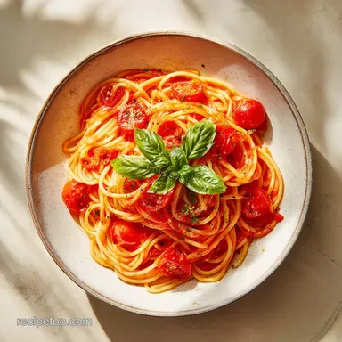 Creamy Tomato Pasta for 4 Servings in 20 Min Recipe Card