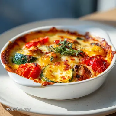 Creamy Vegetable Casserole for 8 Servings Recipe Card