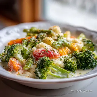 Creamy Vegetable Casserole in 50 Minutes Recipe Card