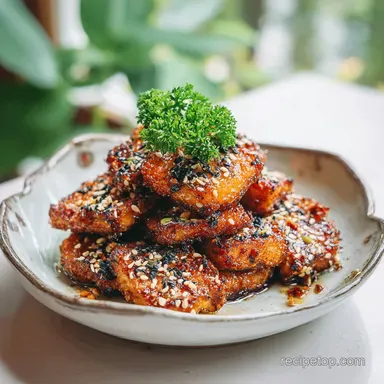 Crispy Honey Garlic Tofu for 4 Servings Recipe Card