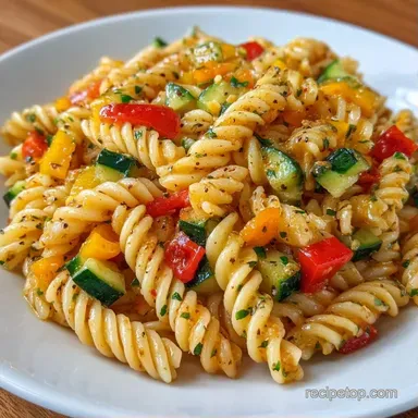 Cucumber Pepper Pasta Salad: Meal Prep Recipe Card