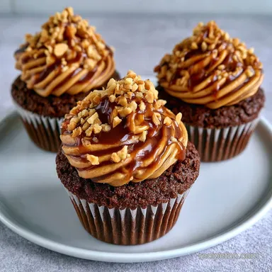 Delish Snickers Cupcakes in 35 Minutes Recipe Card