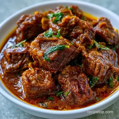Dutch Oven Beef Stew for 8 Servings Recipe Card
