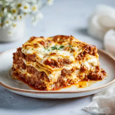 Easy Beef Lasagna Recipe for 12 Servings