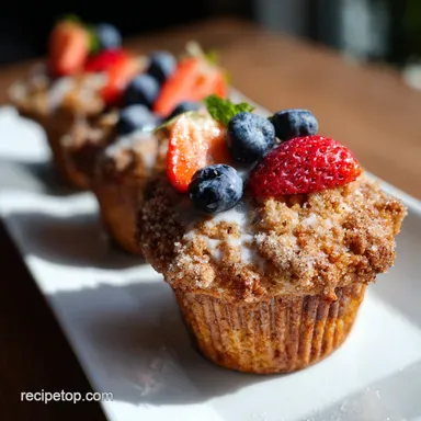 Easy Coffee Cake Muffins with Cinnamon Streusel in 50 Minutes Recipe Card