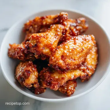 Easy Crispy Baked Chicken Wings: A Crispy 4-Serving Recipe Recipe Card