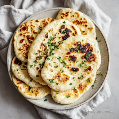 Easy Homemade Naan Bread Recipe in 75 Minutes Recipe Card