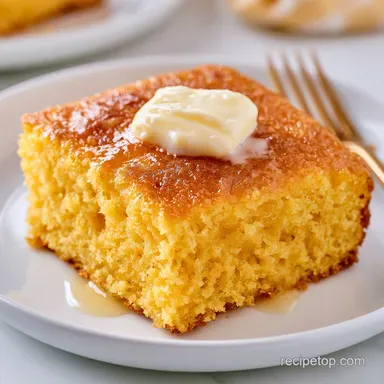 Easy Moist Honey Cornbread: 35 Mins Recipe Card
