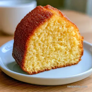 Easy Pound Cake for 12 Slices Recipe Card