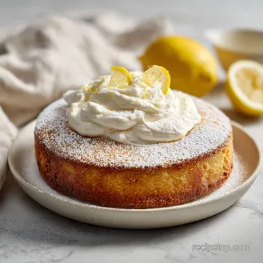Fluffy Lemon Cake Recipe with Whipped Cream in 50 Minutes Recipe Card