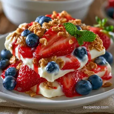 Frozen Yogurt Bark with Berries Recipe Card