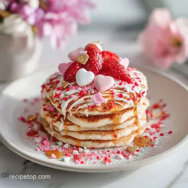 Pink and Red Galentines Day Brunch Pancake With Wonder and Whimsy: Ready in 30 Min Fluffy