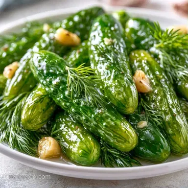 Garlic Dill Pickles: Crispy Snack Recipe Card