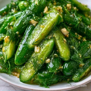 Refrigerator Dill Pickles: Crunchy Recipe Card