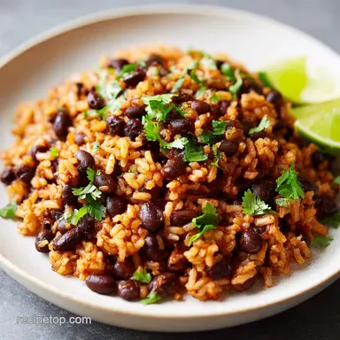 Black Beans and Rice with Garlic and Lime in 20 Minutes