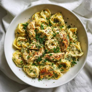 Creamy Garlic Parmesan Chicken Tortellini for 4 Servings
