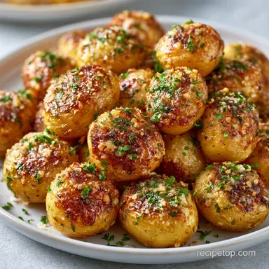 Garlic Parmesan Roasted Potatoes 2: Oven Recipe Card