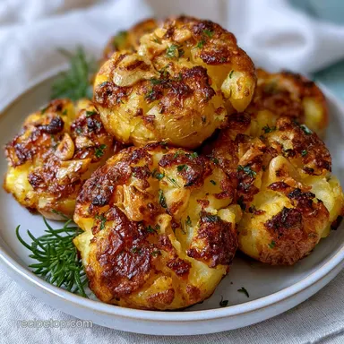 Garlic Smashed Potatoes Recipe: Crispy Recipe Card