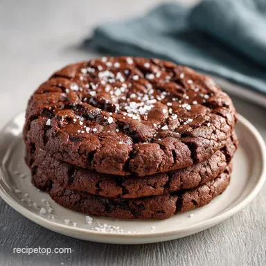 Giant Double Chocolate Cookie with Sea Salt for 4 Recipe Card