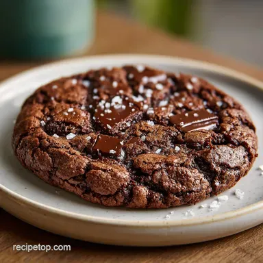 Giant Double Chocolate Cookie with Sea Salt for 4