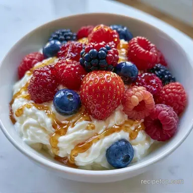 Greek Yogurt Berry Snack in 5 Minutes Recipe Card