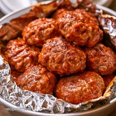 Ground Beef Foil Packets for 6 Servings Recipe Card
