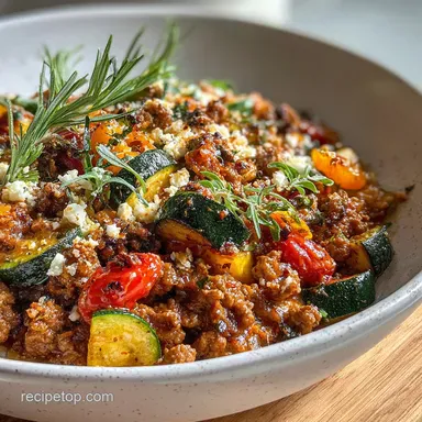 Ground Beef Zucchini Skillet Recipe: One-Pot Meal in 25 Minutes Recipe Card