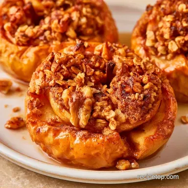 Healthy Baked Apples for 4 Servings Recipe Card