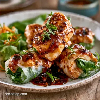 Rice Paper Rolls with Lemongrass Chicken