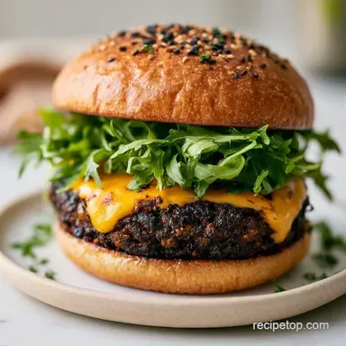 Black Bean Burgers in 20 Minutes Recipe Card