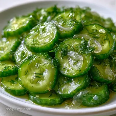 Cucumber Pickles with Garlic and Dill Recipe Card