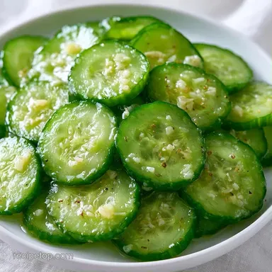 Cucumber Pickles with White Vinegar Recipe Card
