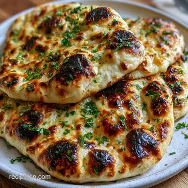 Garlic Naan: Soft and Bubbly