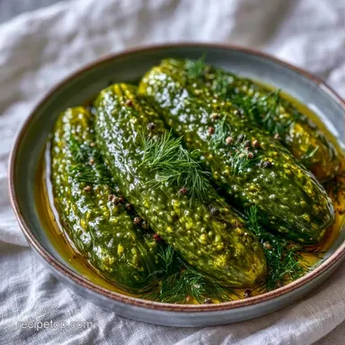 Crunchy Kosher Dill Pickles Recipe Card