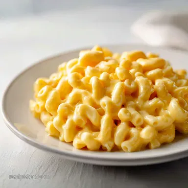 Homemade Mac and Cheese with Heavy Cream for 6 Servings Recipe Card