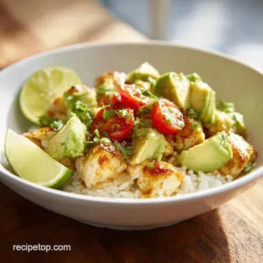 Honey Lime Chicken Bowl in 17 Minutes: Pan-Seared and Caramelized Recipe Card