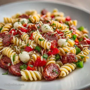 Italian Summer Pasta Salad: Meal Prep Recipe Card