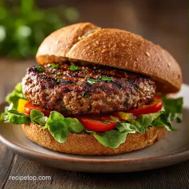 Beef Burgers in 25 Minutes: Pan-Seared Recipe Card