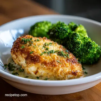 Keto Chicken Alfredo Broccoli Bake for 4 Recipe Card